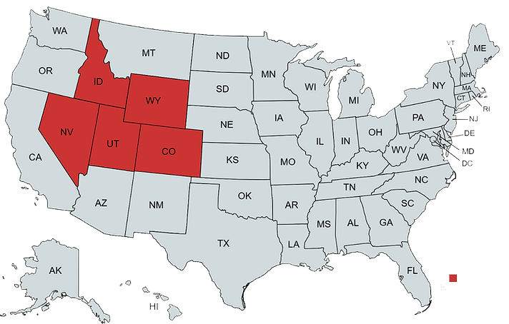 Map of the western states Wind River delivers bulk fuel to